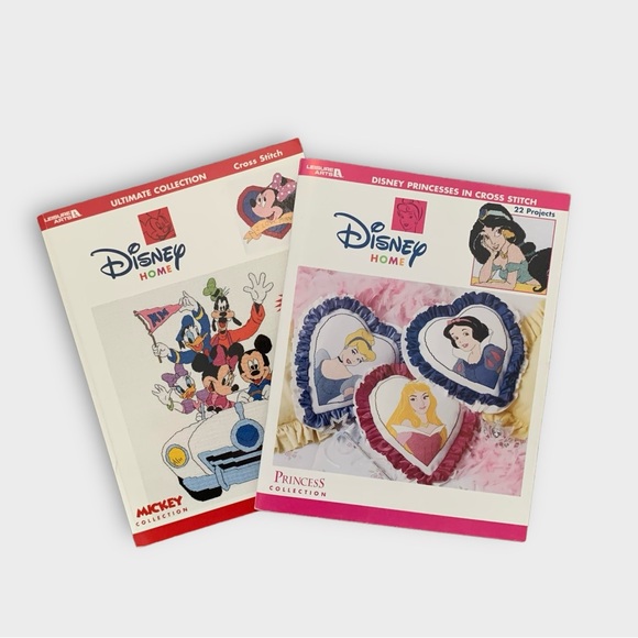 Vintage Disney Cross Stitch Mickey Mouse and Princess Collection Pattern Books - Picture 2 of 10